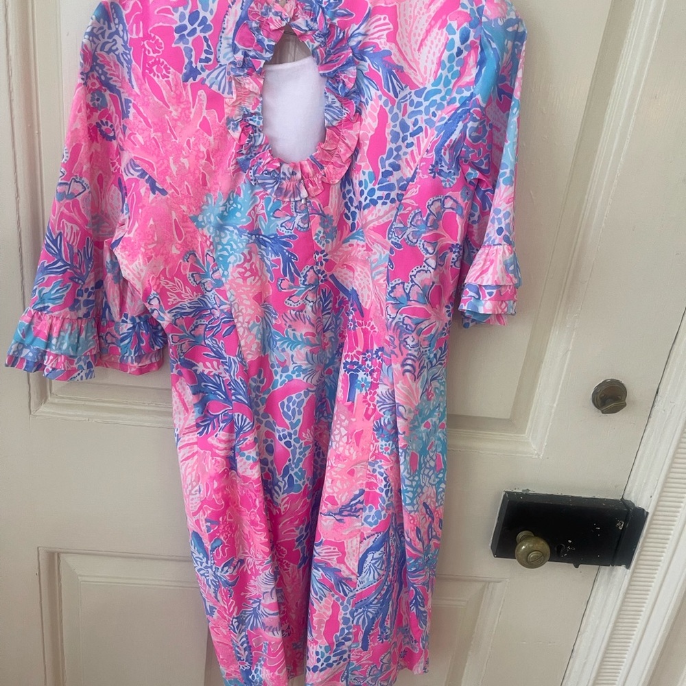 New w tags Lilly Pulitzer Pink and Blue fiesta stretch  Dress